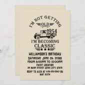 Personalisierte 70 Vintage Geburtstagsparty Einladung (Vorne/Hinten)