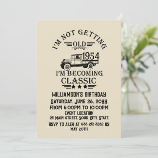 Personalisierte 70 Vintage Geburtstagsparty Einladung