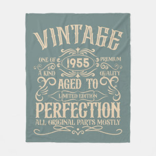 Personalisierte 70 Vintage Geburtstagsparty Fleecedecke