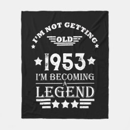 Personalisierte 70 Vintage Geburtstagsparty Fleecedecke