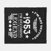 Personalisierte 70 Vintage Geburtstagsparty Fleecedecke (Vorderseite (Horizontal))