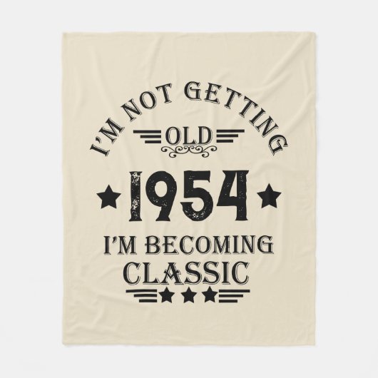 Personalisierte 70 Vintage Geburtstagsparty Fleecedecke (Vorderseite)