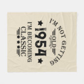 Personalisierte 70 Vintage Geburtstagsparty Fleecedecke (Vorderseite (Horizontal))