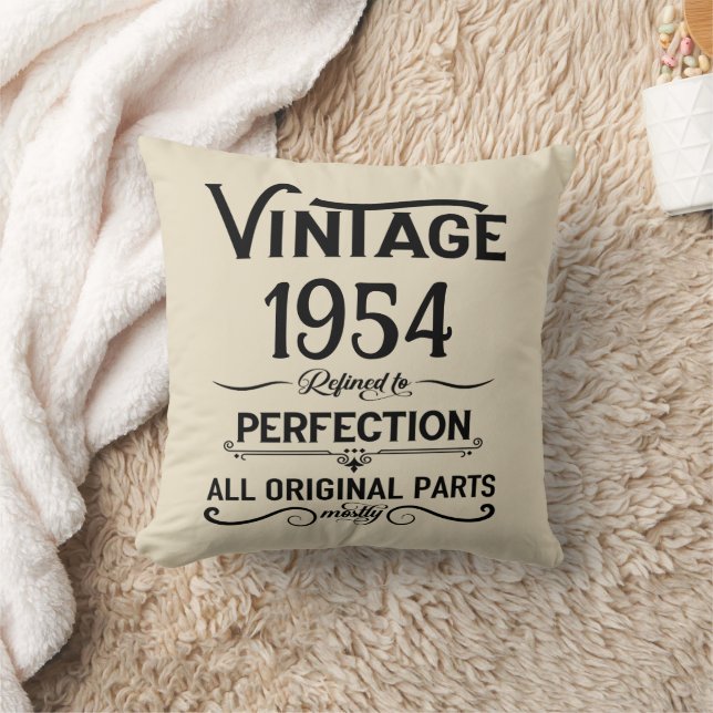 Personalisierte 70 Vintage Geburtstagsparty Kissen (Decke)
