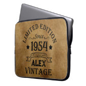 Personalisierte 70 Vintage Geburtstagsparty Laptopschutzhülle (Vorderseite Links)