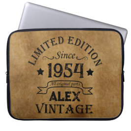 Personalisierte 70 Vintage Geburtstagsparty Laptopschutzhülle