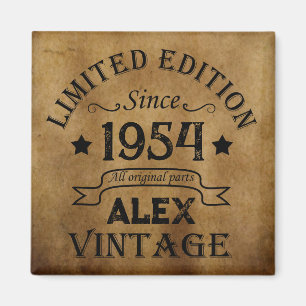 Personalisierte 70 Vintage Geburtstagsparty Magnet