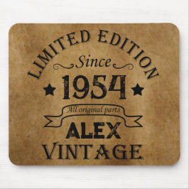 Personalisierte 70 Vintage Geburtstagsparty Mousepad
