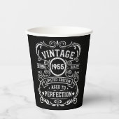 Personalisierte 70 Vintage Geburtstagsparty Pappbecher (Vorderseite)