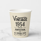 Personalisierte 70 Vintage Geburtstagsparty Pappbecher (Vorderseite)