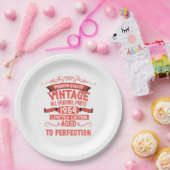 Personalisierte 70 Vintage Geburtstagsparty Pappteller (Party)