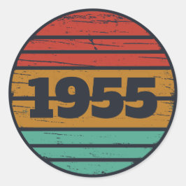 Personalisierte 70 Vintage Geburtstagsparty Runder Aufkleber