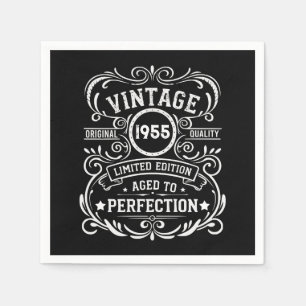 Personalisierte 70 Vintage Geburtstagsparty Serviette