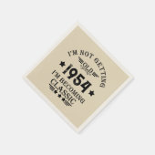 Personalisierte 70 Vintage Geburtstagsparty Serviette (Ecke)