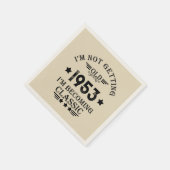 Personalisierte 70 Vintage Geburtstagsparty Serviette (Ecke)