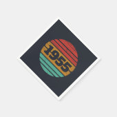 Personalisierte 70 Vintage Geburtstagsparty Serviette (Ecke)