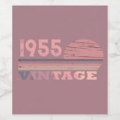 Personalisierte 70 Vintage Geburtstagsparty Weinetikett (Einzelnes Label)