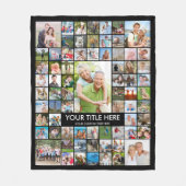 Personalisierte 71-FotoCollage mit benutzerdefinie Fleecedecke (Vorderseite)