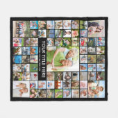 Personalisierte 71-FotoCollage mit benutzerdefinie Fleecedecke (Vorderseite (Horizontal))