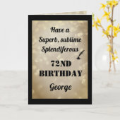 Personalisierte 72. Geburtstagskarte Karte (Gelbe Blume)