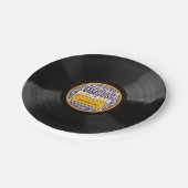 Personalisierte 78 Vinyl Record Design Paper Telle Pappteller (Schrägansicht)