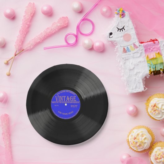 Personalisierte 78 Vinyl Record Design Paper Telle Pappteller (Party)