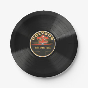 Personalisierte 78-Vinyl-Schallplatten-Design-Papi Pappteller