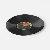 Personalisierte 78-Vinyl-Schallplatten-Design-Papi Pappteller (Schrägansicht)