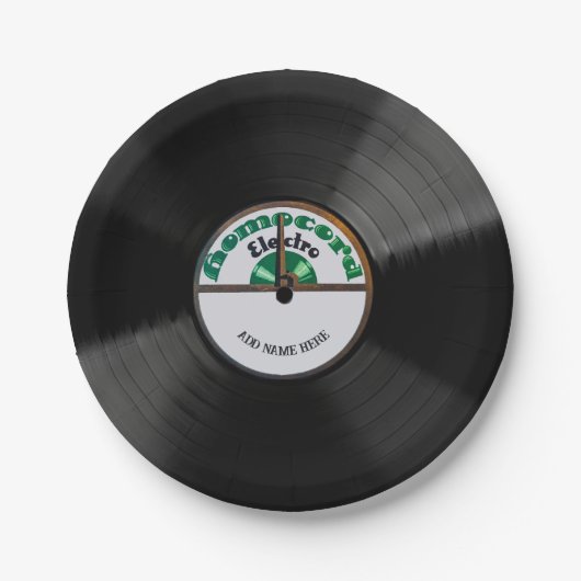 Personalisierte 78 Vinyl-Schallplatten-Design-Papi Pappteller (Vorderseite)