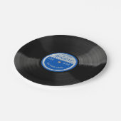Personalisierte 78 Vinyl-Schallplatten-Design-Papi Pappteller (Schrägansicht)