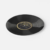 Personalisierte 78-Vinyl-Schallplatten-Design-Papi Pappteller (Schrägansicht)