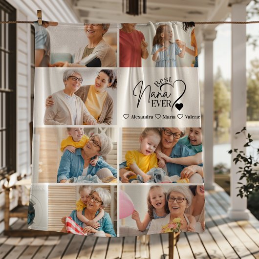 Personalisierte 7-Foto-Beste-Oma-aller-Zeiten-Mini Fleecedecke