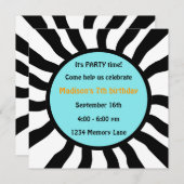 Personalisierte 7. Geburtstagsparty Einladung (Vorne/Hinten)