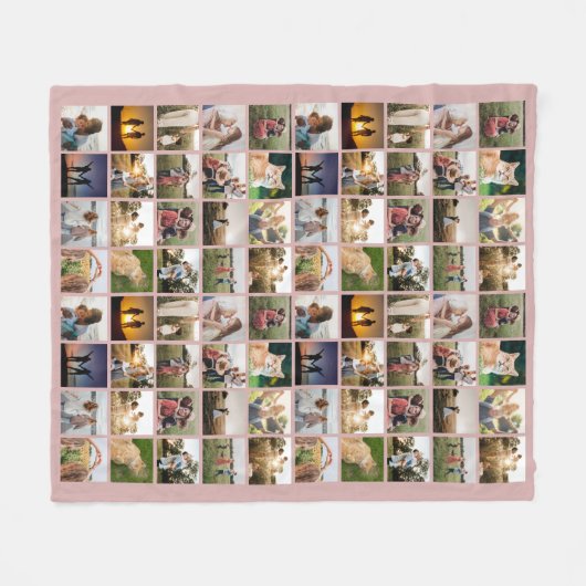 Personalisierte 80-FotoCollage Fleecedecke (Vorderseite (Horizontal))