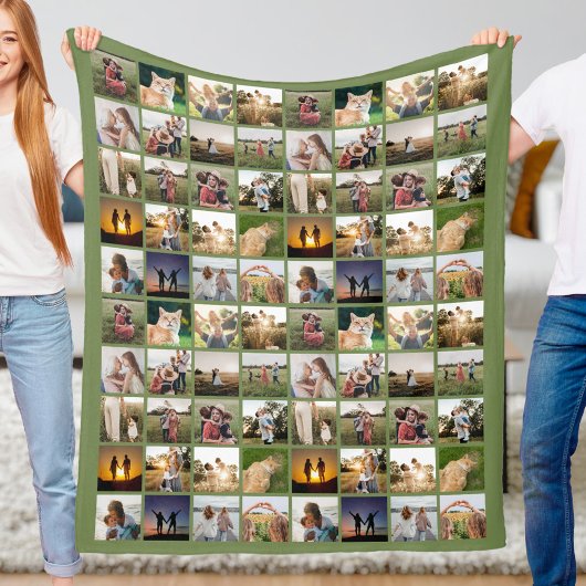 Personalisierte 80-FotoCollage Fleecedecke