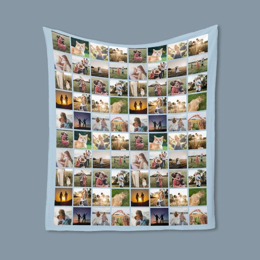 Personalisierte 80-FotoCollage Fleecedecke