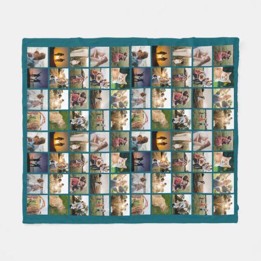 Personalisierte 80-FotoCollage Fleecedecke (Vorderseite (Horizontal))