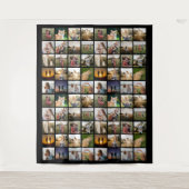 Personalisierte 80-FotoCollage Wandteppich (Vorderseite)