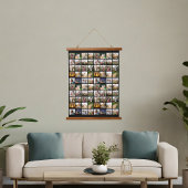 Personalisierte 80-FotoCollage Wandteppich Mit Holzrahmen