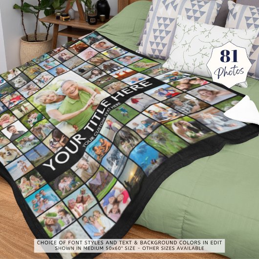 Personalisierte 81-FotoCollage-Fleece mit benutzer Fleecedecke