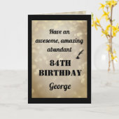 Personalisierte 84. Geburtstagskarte Karte (Gelbe Blume)