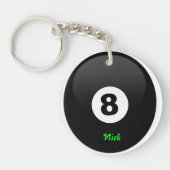 Personalisierte 8 Ball-Billard-Schlüsselkette Schlüsselanhänger (Vorderseite)