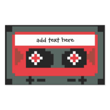 Personalisierte 8-Bit-Kassettenaufkleber