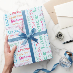 Personalisierte 8-Buchstaben-Name-Bunte-Geschenke Geschenkpapier