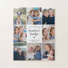 Personalisierte 8-Foto-Collage Großeltern Modern