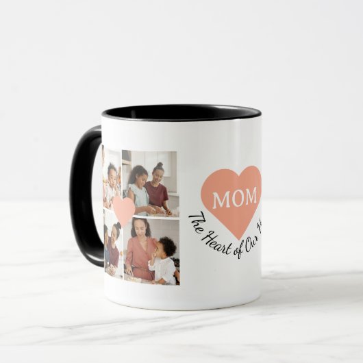 Personalisierte 8-Foto Collage Heartfelt Mama Mess Tasse (Vorderseite Links)