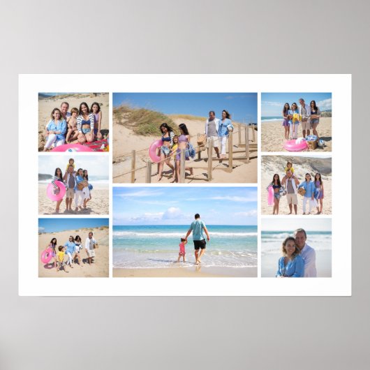Personalisierte 8-Foto-Collage Poster (Vorne)