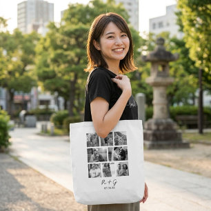 Personalisierte 8-Foto-Collage-Tragetasche Tasche