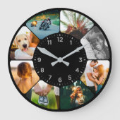 Personalisierte 8 gerundete Foto Große Uhr (Vorderseite)
