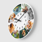 Personalisierte 8 gerundete Foto Große Uhr (Winkel)